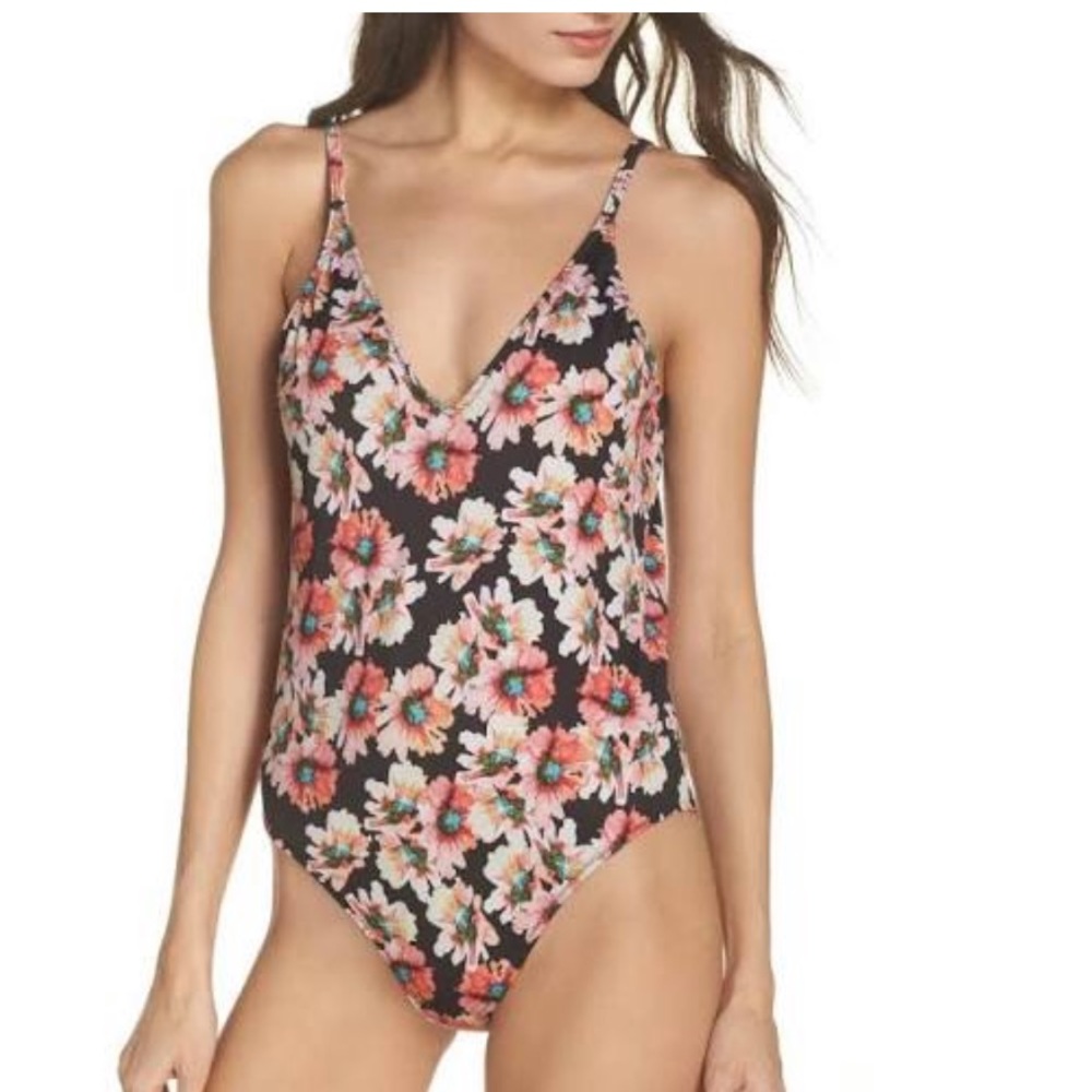 Leith coral glow sunflower swimsuit